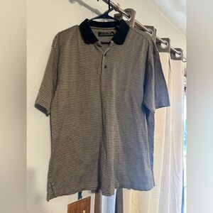 Axis Golf Collections men size LARGE Striped Polo Shirt
